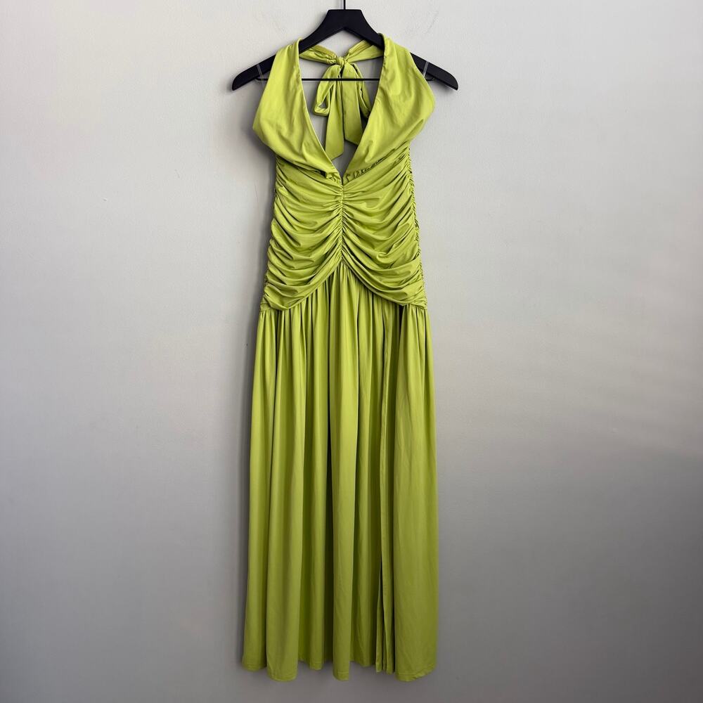 NEW Babyboo Melania Maxi Dress in Olive Green Size Small - Picture 3 of 10